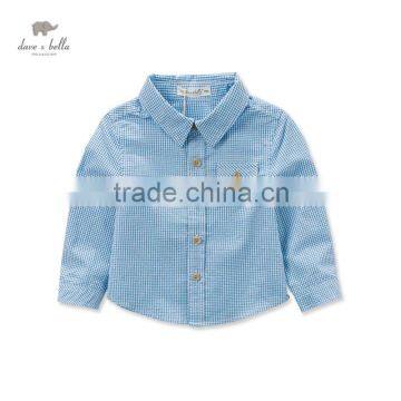 DK0313 dave bella spring autumn kids denim shirt baby boys tops children clothes boys handsome shirt child cotton tops