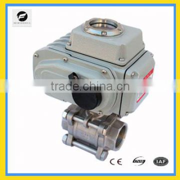 stainless steel electric actuator ball valve 12v 24v 220 on/off type or proportional type cast iron/steel for water treatment