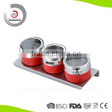 Stainless steel magnetic spice container magnetic spice rack magnetic spice jar HC-MS6                        
                                                                                Supplier's Choice