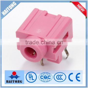 0357 pink phone socket with plastic material apply for electrical appliance