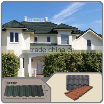 colorful stone coated metal roofing types of roofs roofing sheets/Classical types of metal roofs with stone cover/stone roofs