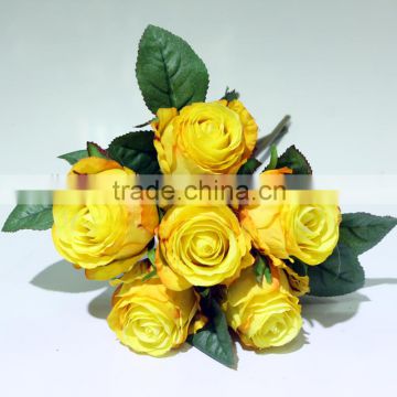 High quality artificial rose bouquets wedding flowers for decoration with six heads