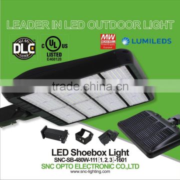 snc best quality led shoebox light 480 watt with dlc ul cul listed and aluminum housing