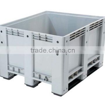 Plastic solid pallet box, heavy duty plastic pallet container