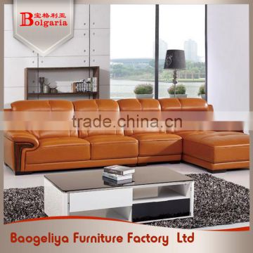 Easy mobility durable living room modern sofa leather