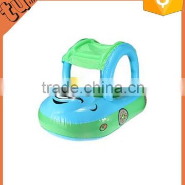 High Quality Baby Inflatable Float Car With Sunshade For Swimming Pool
