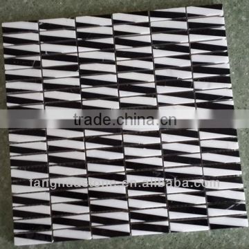 2014 NEW Black and White mosaic marble tile