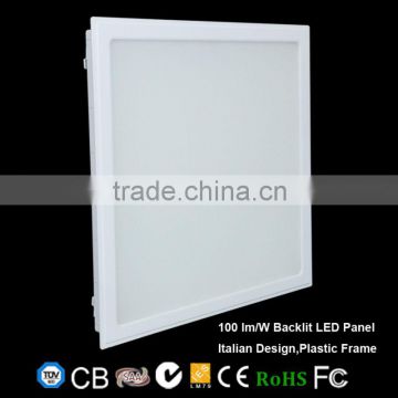 Italian design 60x60cm led panel light housing (Backlight led panel 90-100lm/W,TUV,SAA,GS,CB approved LED ceiling panel light)
