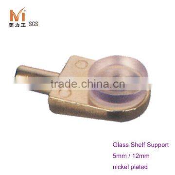 Nickel plated Metal Cabinet Glass Shelf Support with 5mm Pin