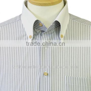 2016 high quality stripe men's dress shirts , 100 polyester dress shirt , mens dress shirts