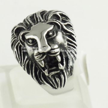 Harley Davidson Jewelry Lion Ring Rhodium Plating 7# 8# 9#