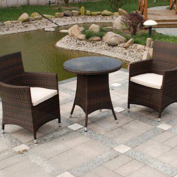 UV Resistant Outdoor Lounge Furniture PE Rattan Environmental Protection Commercial