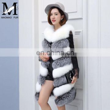 Women Natural Fox Fur Waistcoat Winter Warm Outwear Coat Hot Sale Real Fox Fur Vest