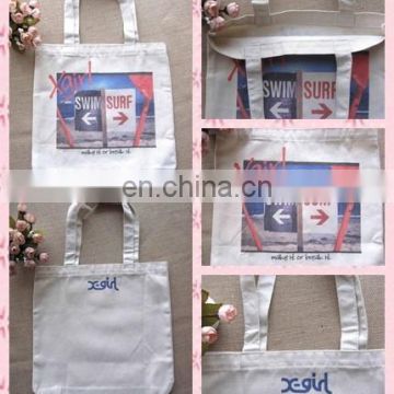 eco-friendly silk printed long handle shopping bag /resuable leisure bag