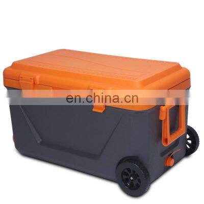 portable hiking travel outdoor modern plastic travel plastic hiking outdoor camping ice cooler box ice chest with wheels