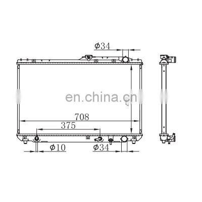 Good Quality Engine Cooling Car radiator aluminium 16400-62100 For LEXUS