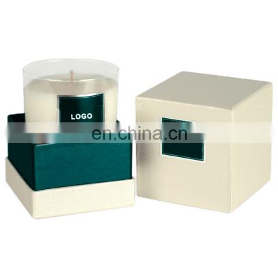 custom black logo printed candle paper box packaging eco friendly luxury rigid candle packaging boxes