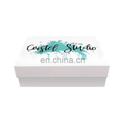 Custom logo and pattern printing white folding magnetic box wholesale