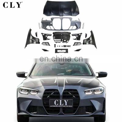 CLY Car Bumpers For BMW 3 series G20/G28 320i 325i 330i Upgrade M3 bodykits Front Car bumper with grill fenders hood