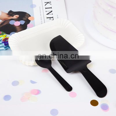 High Quality Disposable Tableware 10 Pcs/bag  Birthday Cake Plate Knife and Fork for Party Birthday Party Supplies