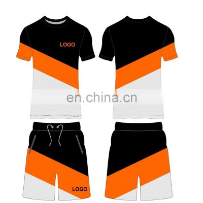 Custom Mens Short Sleeve Summer Tracksuit Set/Sports Tracksuit 100% Polyester Beach Wear Short Sets