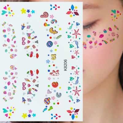 Cross border Children's Day Face Sticker Cartoon Animation Face Makeup Cute Stage Performance Makeup Temporary Freckle Tattoo Sticker