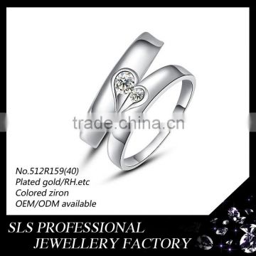 Fashion 925 silver rings couples breakable heart moroccan pair wedding rings