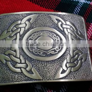 Scottish Celtic Design Kilt Belt Buckle In Antique Finished Made Of Brass Material