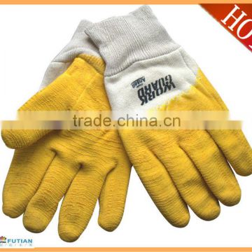 latex coated working glove with safety cuff