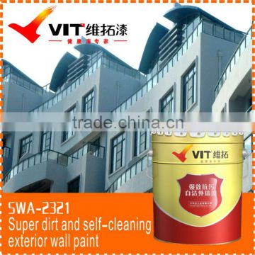 Self-cleaning harmless and washable exterior wall paint