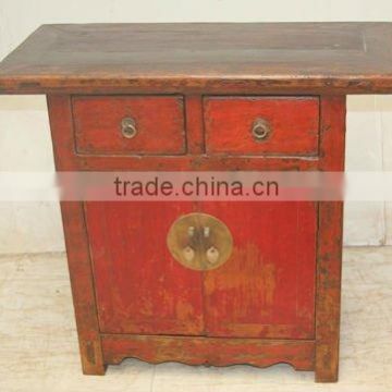 Antique Chinese Shanxi Wooden Red Cabinet
