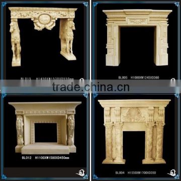 Hand carved imitation marble fireplace