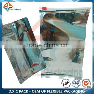 Custom Print Heat Seal Rice Plastic Bag With Slider Zipper