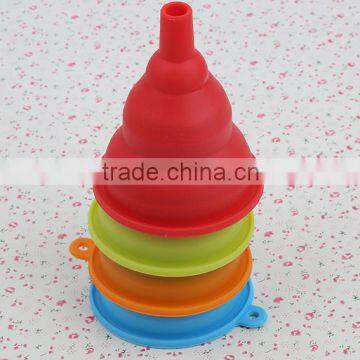 New design coloful silicone foldable funnel for food grade                        
                                                                                Supplier's Choice