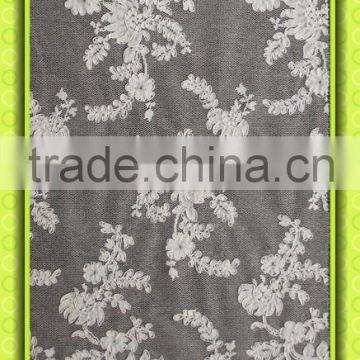 Embroiedered Jaquared lace fabric CJ087C