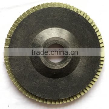 PLASTIC COVER FLAP DISC high quality calcined alumina flap disc--4.5 inches