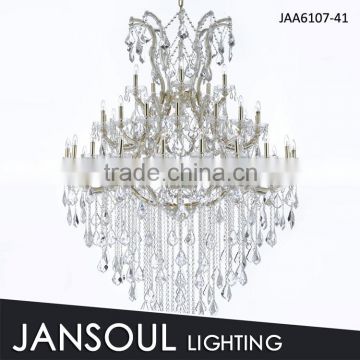 41 lights long candle crystal luminaire chandelier