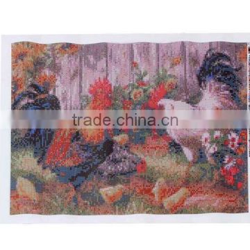 Diamond Painting DIY Diamond Embroidery Square Drill Diamond Mosaic Pasted Cross Stitch Crafts Needlework Chickens in the garde