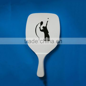 White Wooden beach rackets with printing, Wooden beach tennis rackets