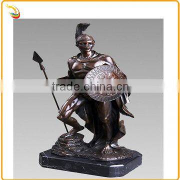 Antique Life Size Bronze Roman Knight Statue For Decoration