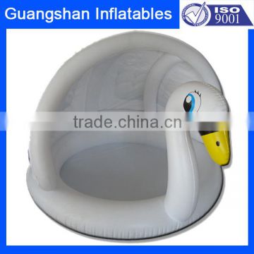 kids inflatable white swan swimming pool