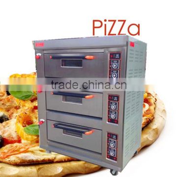 Pizza Oven 3-Deck, 6-Tray Gas bakery Oven/Kitchen Baking equipment/Food bakery machine