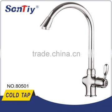 360 degree flexible structure design kitchen tap with cold water