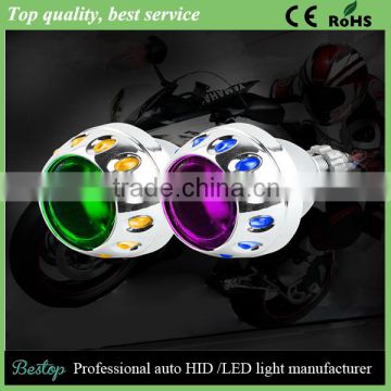 Factory Price Universal Double Angel Eyes Projector Lens With H1 Bulb HID Bi-Xenon Xenon Projector Lens Car LED Light Angel Eyes