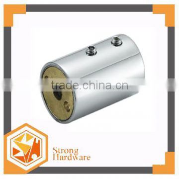 PC-904B Cylindrical two hole Bathroom round pipe connector ,stainless steel pipe connector for bathroom glass door