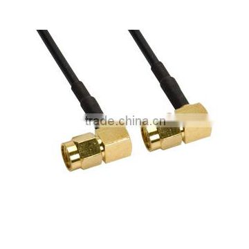 SMA Right Angle Male to SMA Right Angle Male (RG174) 50 Ohm Coaxial Cable Assembly