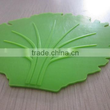 2014 new design Eco friendly food grade big tree leaf shaped baking silicone trivet,silicone placemat