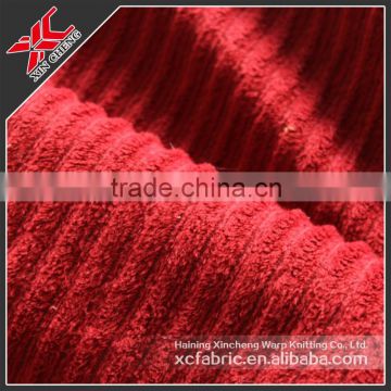 Hot polyester knitting wide wale corduroy fabric