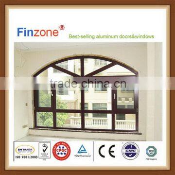 High quality cheap commercial aluminum clad wooden profiles window
