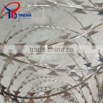 razor barbed wire with zinc coated good resistance corrosion